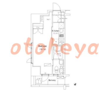楽器ピアノ可相談 の 賃貸物件 1K 11.3万円の図面１