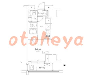 楽器ピアノ可相談 の 賃貸物件 1R 10.2万円の図面１
