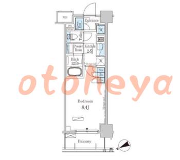 楽器ピアノ可相談 の 賃貸物件 1K 12.2万円の図面１