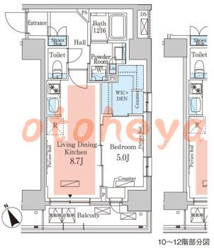 楽器ピアノ可相談 の 賃貸物件 1LDK 24.5万円の図面１
