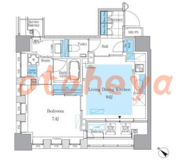 楽器ピアノ可相談 の 賃貸物件 1LDK 24.5万円の図面１