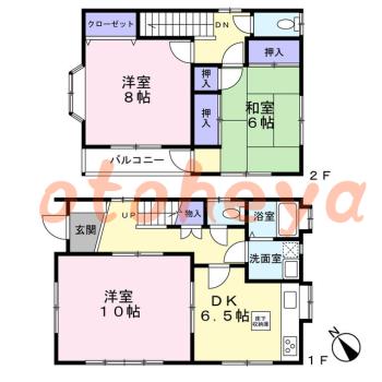 楽器ピアノ可相談 の 賃貸物件 3DK 14万円の図面１