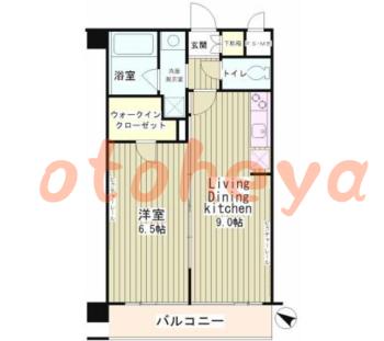 楽器ピアノ可相談 の 賃貸物件 1LDK 12.9万円の図面１