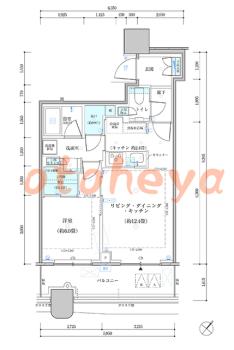 楽器ピアノ可相談 の 賃貸物件 1LDK 29.9万円の図面１