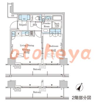 楽器ピアノ可相談 の 賃貸物件 1SLDK 17万円の図面１