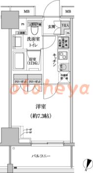 楽器ピアノ可相談 の 賃貸物件 1K 11.8万円の図面１