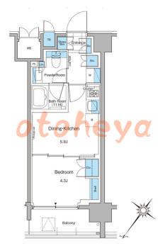 楽器ピアノ可相談 の 賃貸物件 1DK 13.9万円の図面１