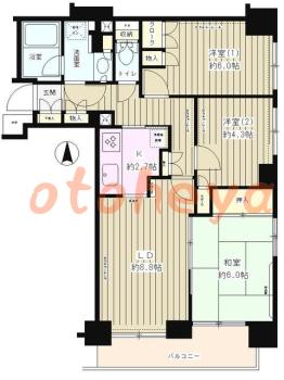楽器ピアノ可相談 の 賃貸物件 3LDK 21.9万円の図面１