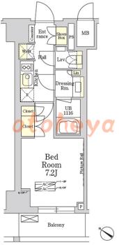 楽器ピアノ可相談 の 賃貸物件 1K 13.9万円の図面1