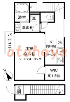 楽器ピアノ可相談 の 賃貸物件 1K 9.2万円の図面１
