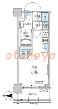 楽器ピアノ可相談 の 賃貸物件 1R 10.2万円の図面１