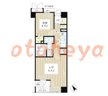 楽器ピアノ可相談 の 賃貸物件 1LDK 15万円の図面１