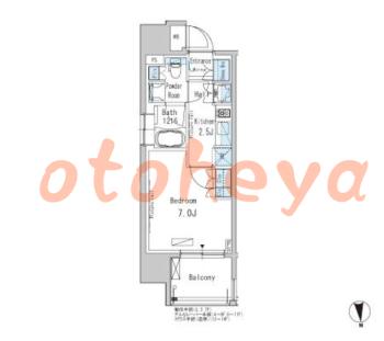 楽器ピアノ可相談 の 賃貸物件 1K 11.7万円の図面１