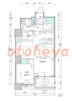楽器ピアノ可相談 の 賃貸物件 1LDK 31.5万円の図面１