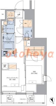 楽器ピアノ可相談 の 賃貸物件 1DK 15.3万円の図面１