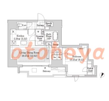 楽器ピアノ可相談 の 賃貸物件 1LDK 35万円の図面１