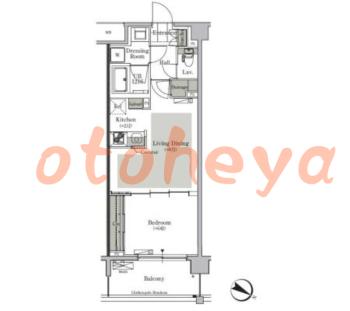 楽器ピアノ可相談 の 賃貸物件 1LDK 14.4万円の図面１