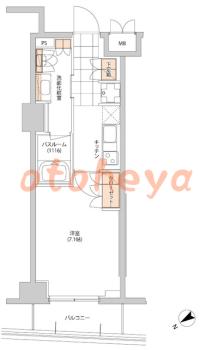 楽器ピアノ可相談 の 賃貸物件 1K 12万円の図面１