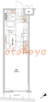 楽器ピアノ可相談 の 賃貸物件 1K 14.2万円の図面１