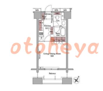 楽器ピアノ可相談 の 賃貸物件 1R 18万円の図面１