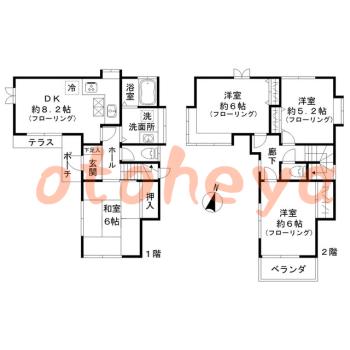 楽器ピアノ可相談 の 賃貸物件 4DK 14.5万円の図面１