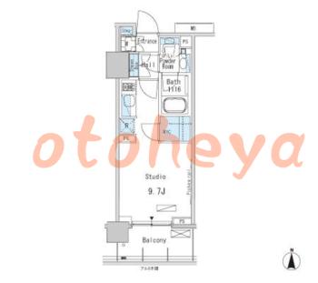 楽器ピアノ可相談 の 賃貸物件 1R 12.4万円の図面１