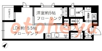 楽器ピアノ可相談 の 賃貸物件 1LDK 17.6万円の図面１