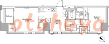 楽器ピアノ可相談 の 賃貸物件 1LDK 23万円の図面1