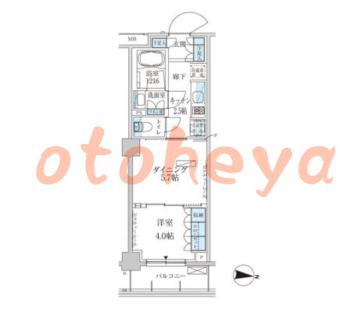 楽器ピアノ可相談 の 賃貸物件 1DK 12.9万円の図面１