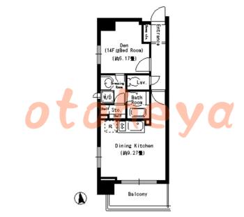楽器ピアノ可相談 の 賃貸物件 1R 15.8万円の図面１