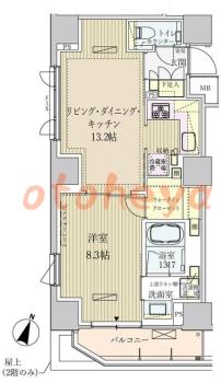 楽器ピアノ可相談 の 賃貸物件 1LDK 31.5万円の図面１