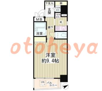 楽器ピアノ可相談 の 賃貸物件 1K 11万円の図面１