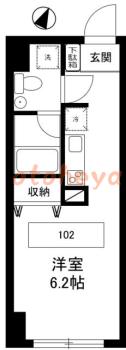楽器ピアノ可相談 の 賃貸物件 1R 9.3万円の図面１
