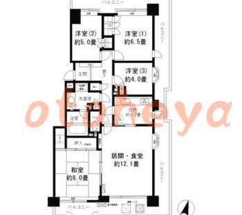 楽器ピアノ可相談 の 賃貸物件 4LDK 18.5万円の図面１