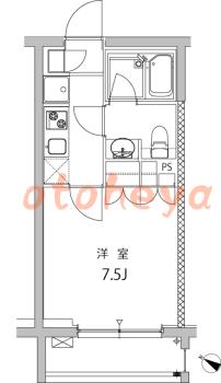 楽器ピアノ可相談 の 賃貸物件 1K 8.4万円の図面１