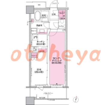 楽器ピアノ可相談 の 賃貸物件 1LDK 30万円の図面１