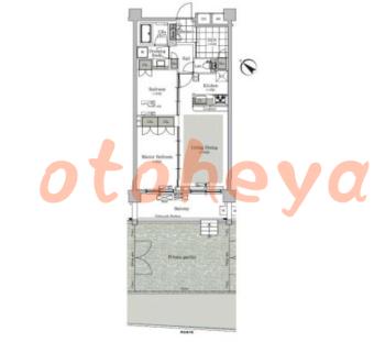 楽器ピアノ可相談 の 賃貸物件 2LDK 22.6万円の図面１