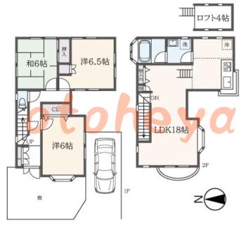 楽器ピアノ可相談 の 賃貸物件 3LDK 17万円の図面１