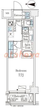 楽器ピアノ可相談 の 賃貸物件 1K 11.8万円の図面１