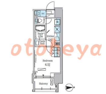 楽器ピアノ可相談 の 賃貸物件 1K 10.9万円の図面１