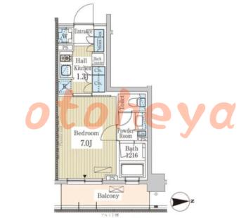 楽器ピアノ可相談 の 賃貸物件 1K 11.5万円の図面１