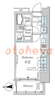 楽器ピアノ可相談 の 賃貸物件 1R 12.5万円の図面１