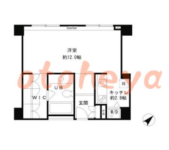 楽器ピアノ可相談 の 賃貸物件 1R 17.9万円の図面１