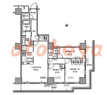 楽器ピアノ可相談 の 賃貸物件 3LDK 33万円の図面１