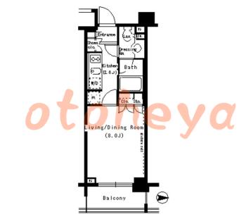 楽器ピアノ可相談 の 賃貸物件 1K 11.8万円の図面１