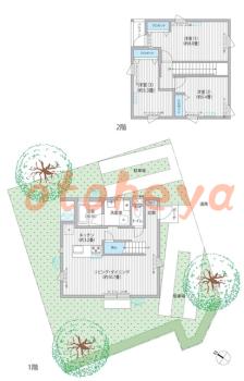 楽器ピアノ可相談 の 賃貸物件 3LDK 13.5万円の図面１