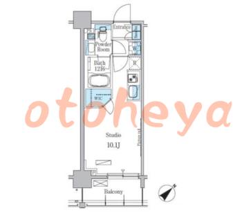 楽器ピアノ可相談 の 賃貸物件 1R 12.8万円の図面１