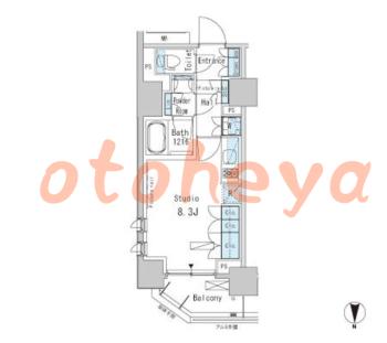 楽器ピアノ可相談 の 賃貸物件 1R 11.5万円の図面１