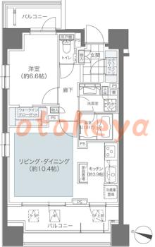 楽器ピアノ可相談 の 賃貸物件 1LDK 23万円の図面１