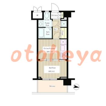 楽器ピアノ可相談 の 賃貸物件 1DK 10.3万円の図面１